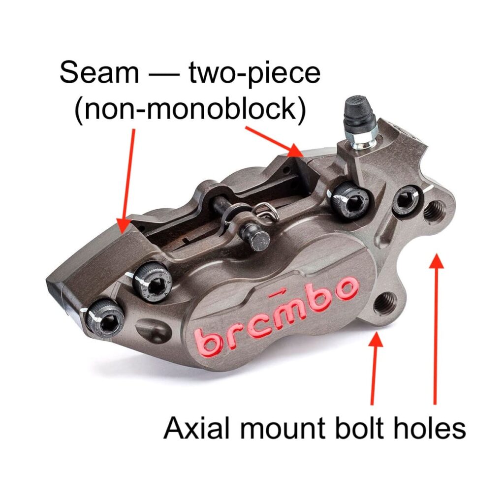 Brembo P4 axial mount two-piece