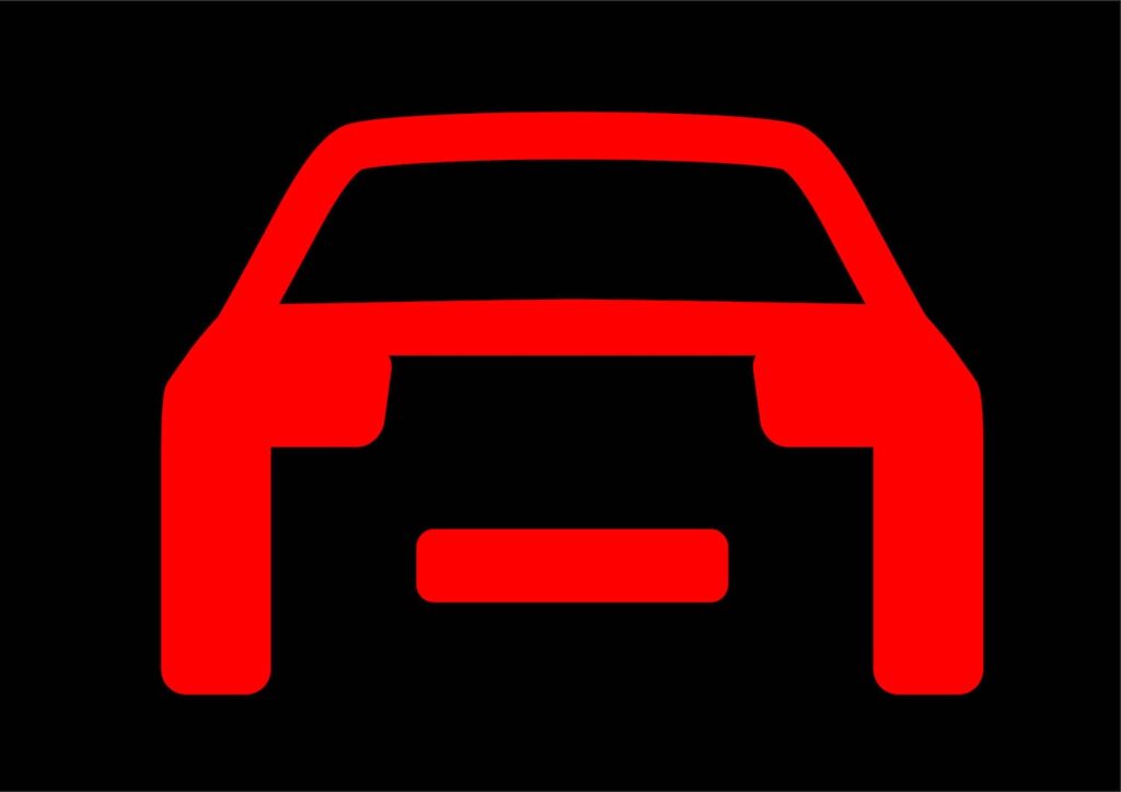 BMW ACC Symbol warning light when ACC shut off flashes red for hazard