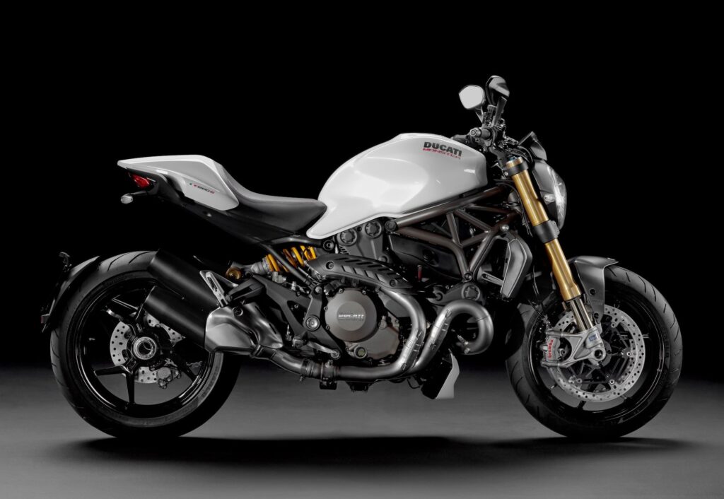 2014-2016 Ducati Monster 1200 S White RHS studio