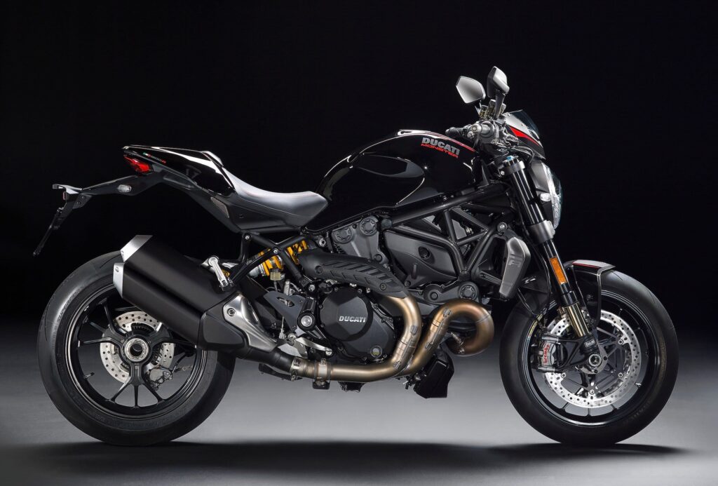 Ducati Monster 1200 R black rhs studio