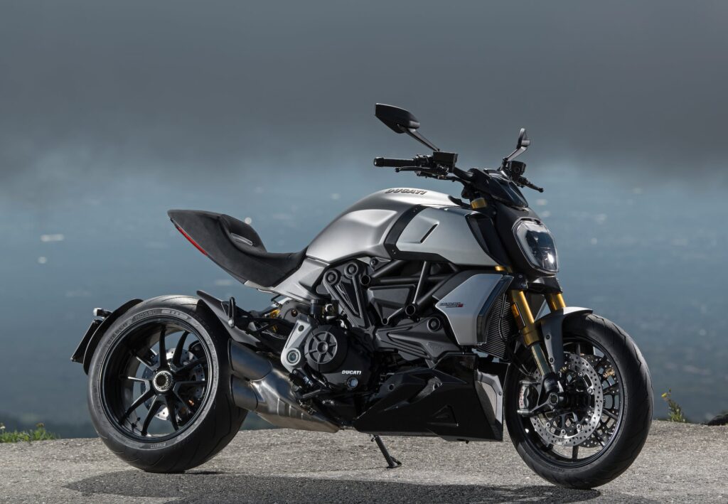 Ducati XDiavel S static RHS against clouds