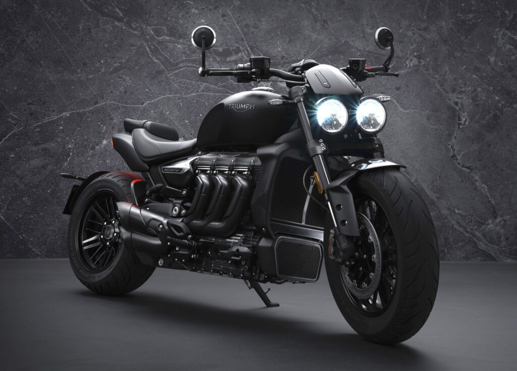 2021 Triumph Rocket 3 R Studio static rhs 3-4