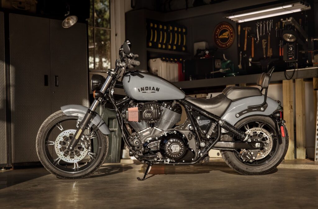 2022 Indian Chief Dark Horse LHS static indoor Stealth Gray