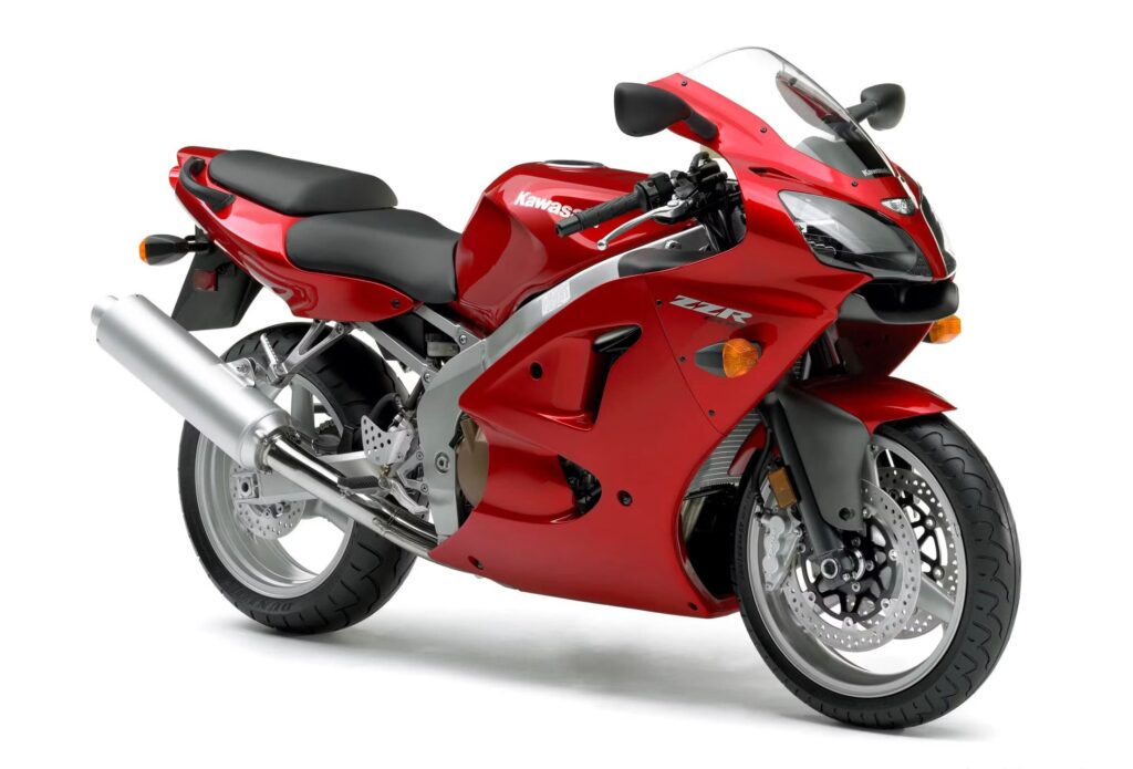 2007 Kawasaki ZZR600 Zx-6 Red rhs 3-4 studio