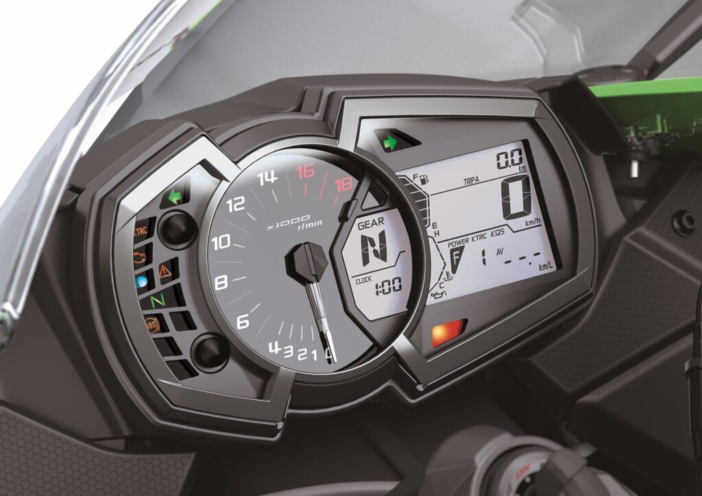 2013+ Kawasaki ZX-6R analogue and digital gauge cluster instruments