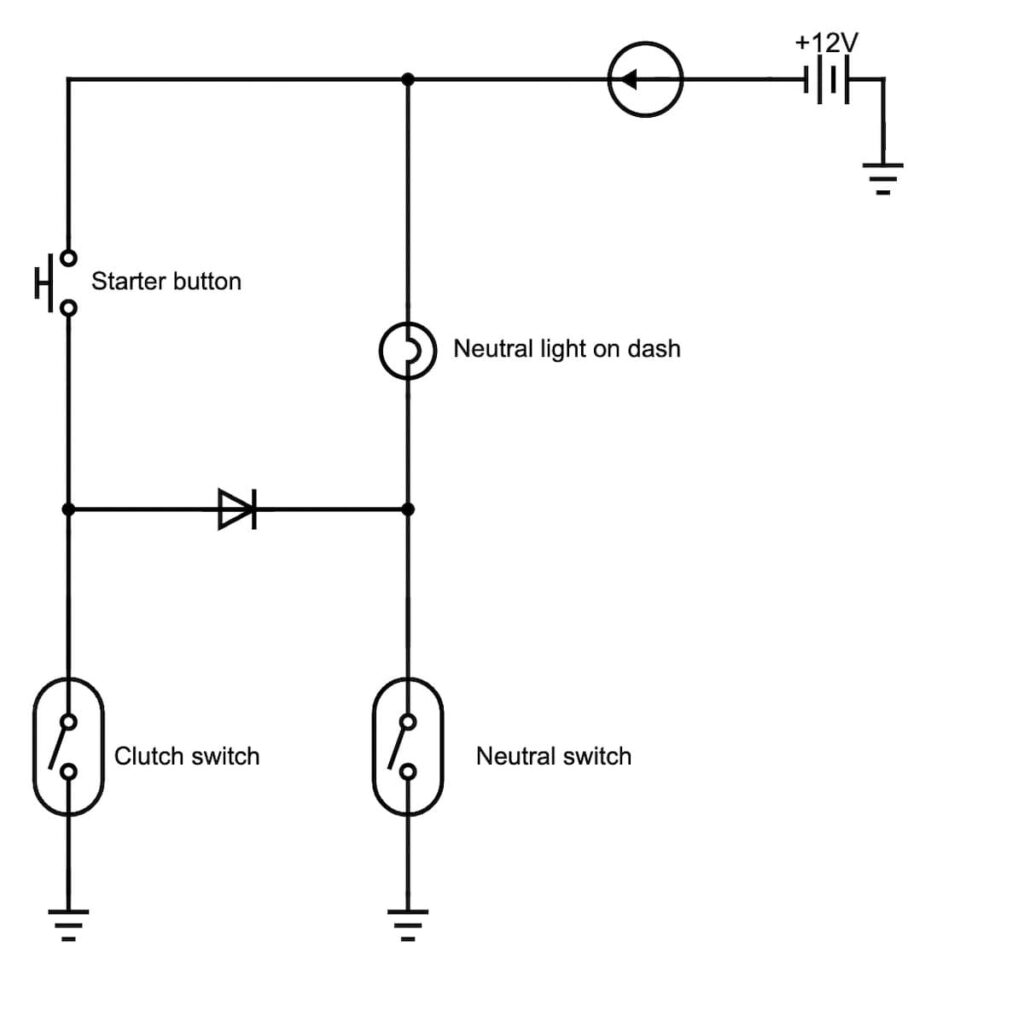 Can bus — starter circuit with diode