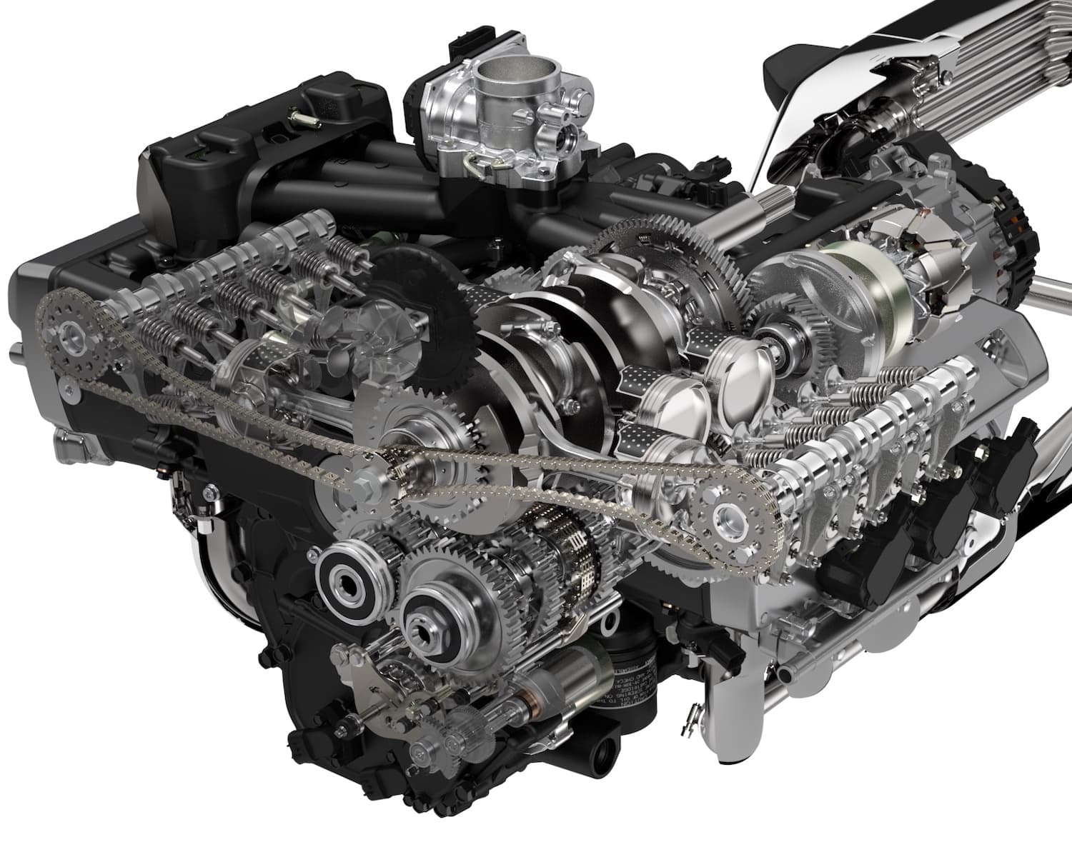 Motorcycle Camshaft and Valve Train Types Explained 6 Honda Gold Wing Unicam cylinder head with one camshaft and rocker actuation