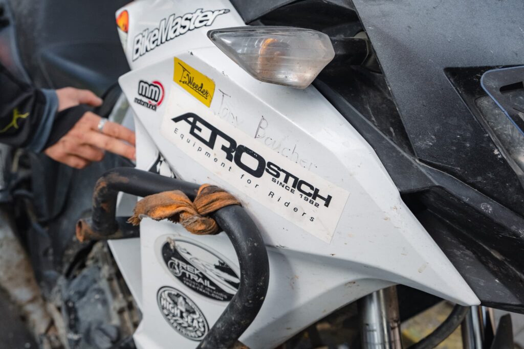 Crash Damage to Bridget McCutchen's motorcycle