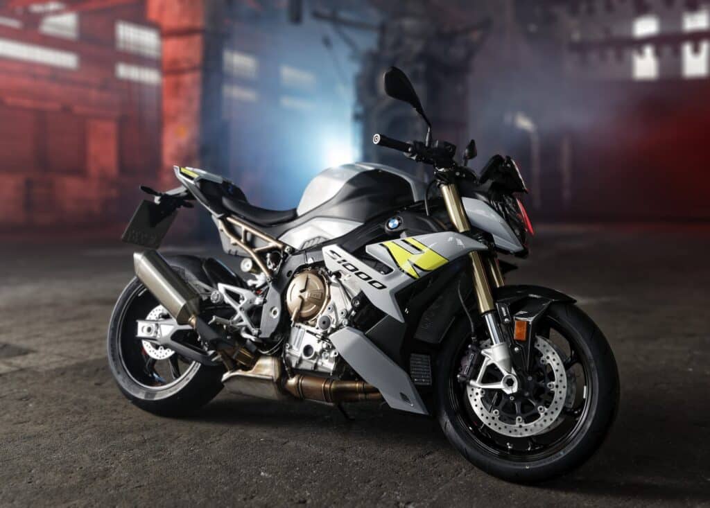 2021 BMW S 1000 R Hockenheim Silver RHS static 3-4 web