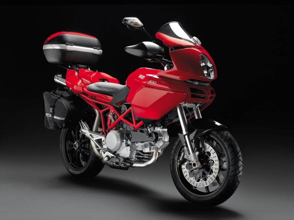 Ducati Multistrada 1100 red with accessories RHS 3-4 4x3