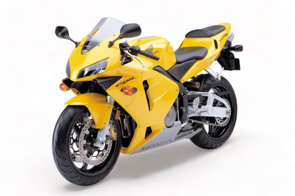 2003-2004 Honda CBR600RR Yellow LHS 3-4