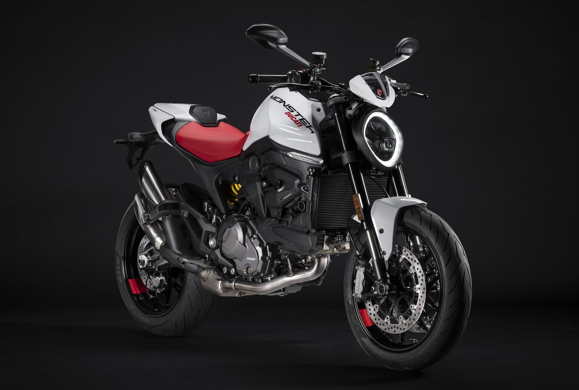 2024 Ducati Monster 937 White RHS 3-4