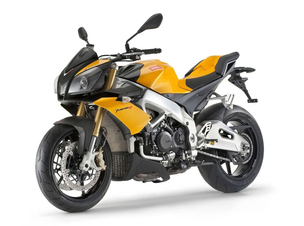 Aprilia Tuono V4 Yellow LHS 3-4 web