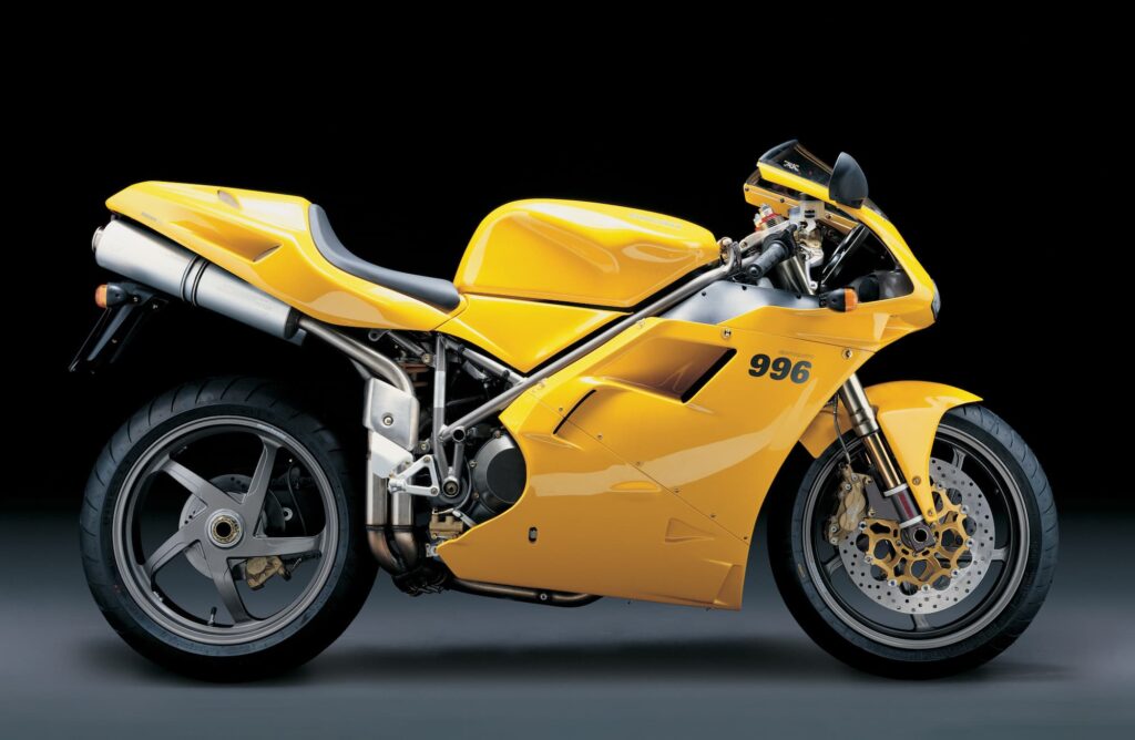 Yellow Ducati 996