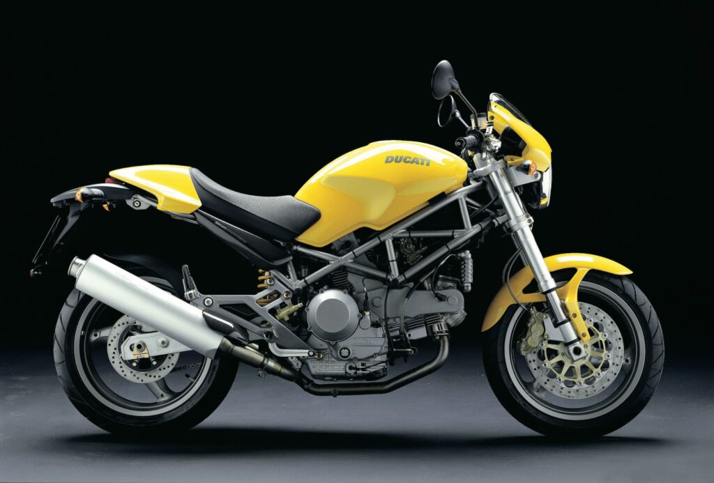 Ducati Monster 1000S Yellow RHS Studio