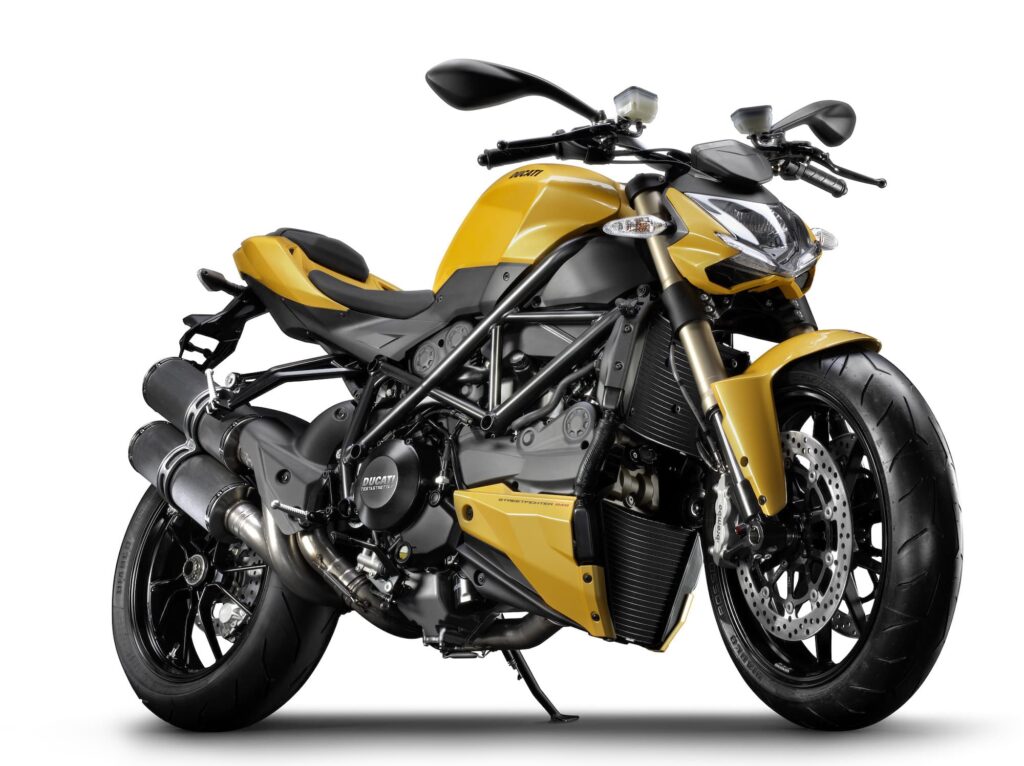 Ducati Streetfighter 848 RHS front yellow studio