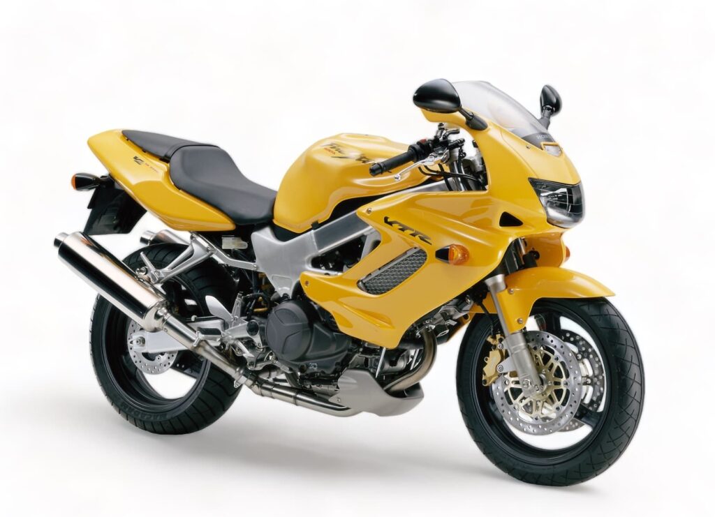 Honda VTR1000F Superhawk Firestorm yellow studio