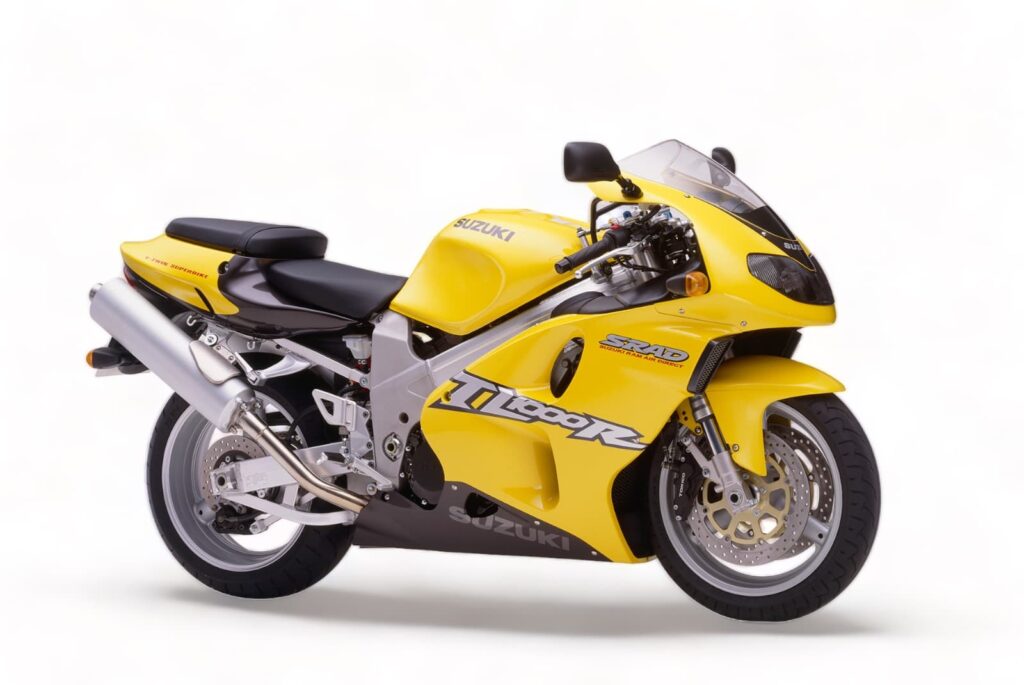 Suzuki TL1000R full fairing yellow RHS 3-4