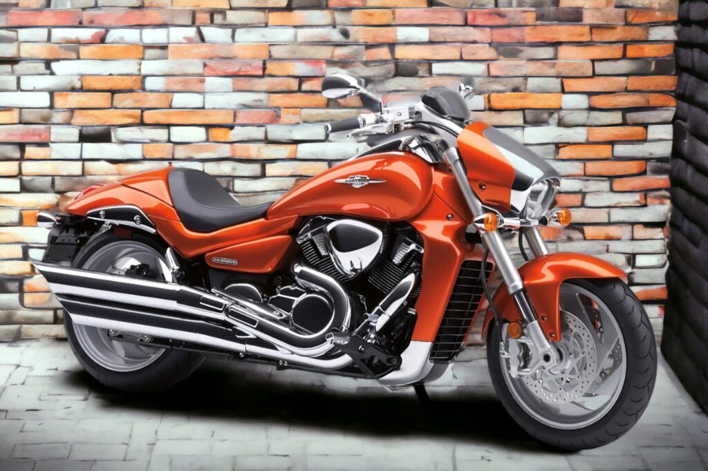 2008 Orange Suzuki Boulevard M109R Static RHS 3-4