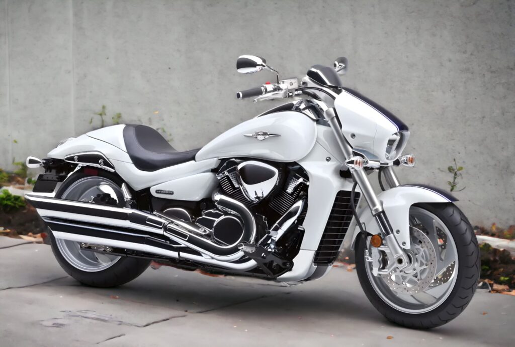 2009 Suzuki Boulevard M109R White with Black Stripe Limited Edition hi res