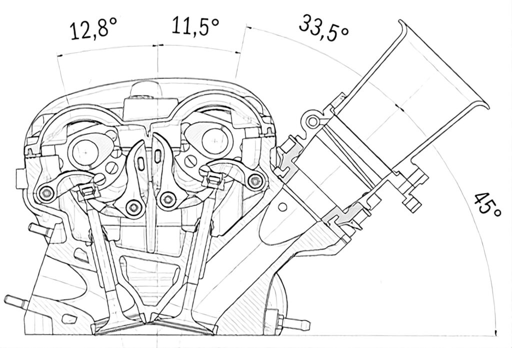 Ducati 1098 Testastretta Evoluzione valve angle