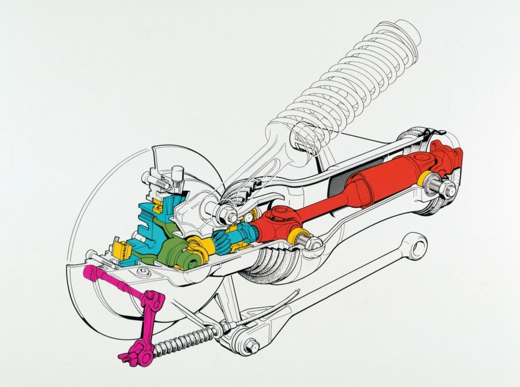 BMW R 100 GS Paralever suspension technical diagram from BMW