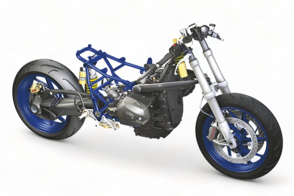 BMW HP2 Sport Chassis — Paralever rear, Telelever front