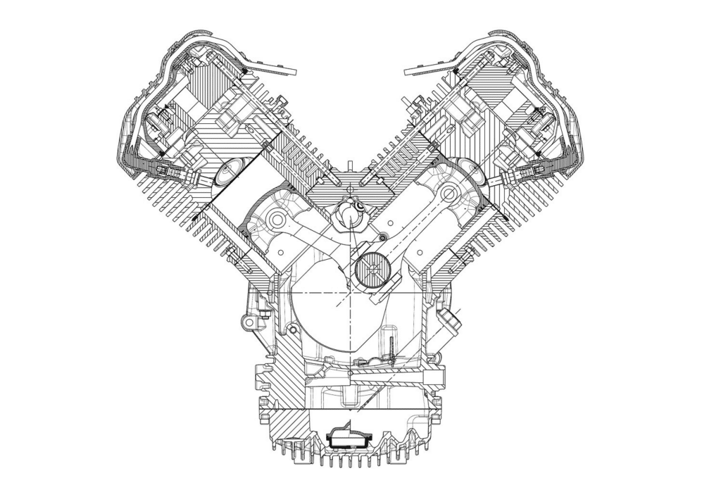 Moto Guzzi Motor Design Graphic