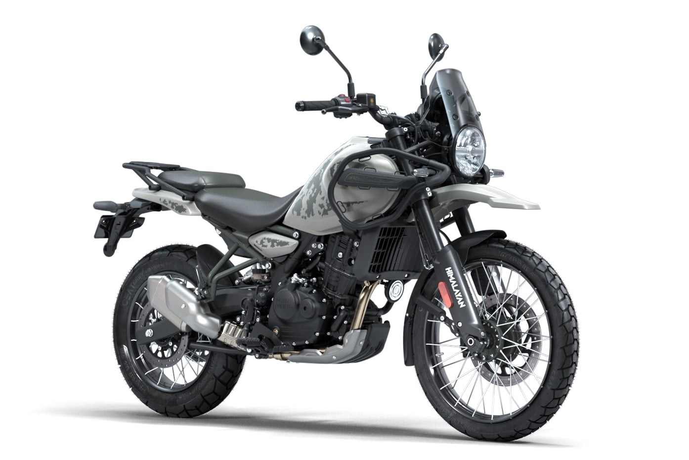 2024 Royal Enfield Himalayan - Kamet White - Front 34 Right View