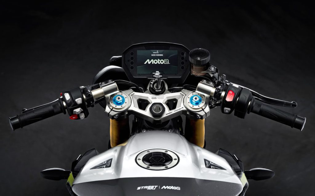 Triumph Street Triple 765 RS Review: Almost Perfect (2023–2026) 17 2026 Triumph Street Triple Moto2 Clip on bars