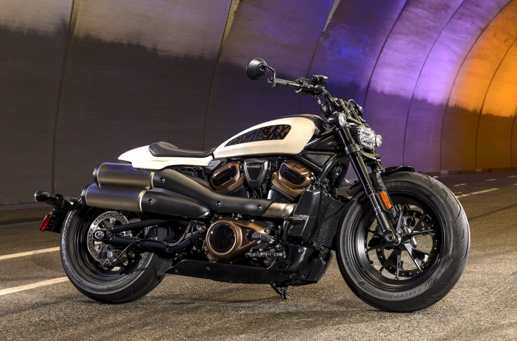 Seven Unusual Harley-Davidsons That'll Make You Think Twice 5 Harley-Davidson Sportster S parked in tunnel