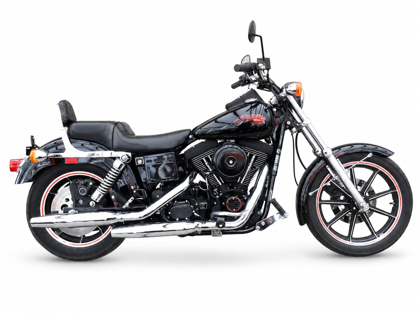 The Big Questions: Dyna vs Softail. The Showdown! 5 1991 Harley-Davidson FXDB Sturgis Dyna side view