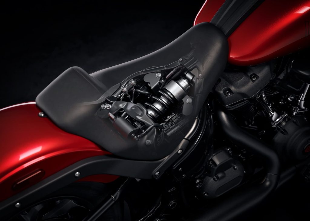 Harley-Davidson Low Rider Buyer’s Guide and Model History 10 Hidden rear monoshock under the seat of a Harley-Davidson Low Rider S