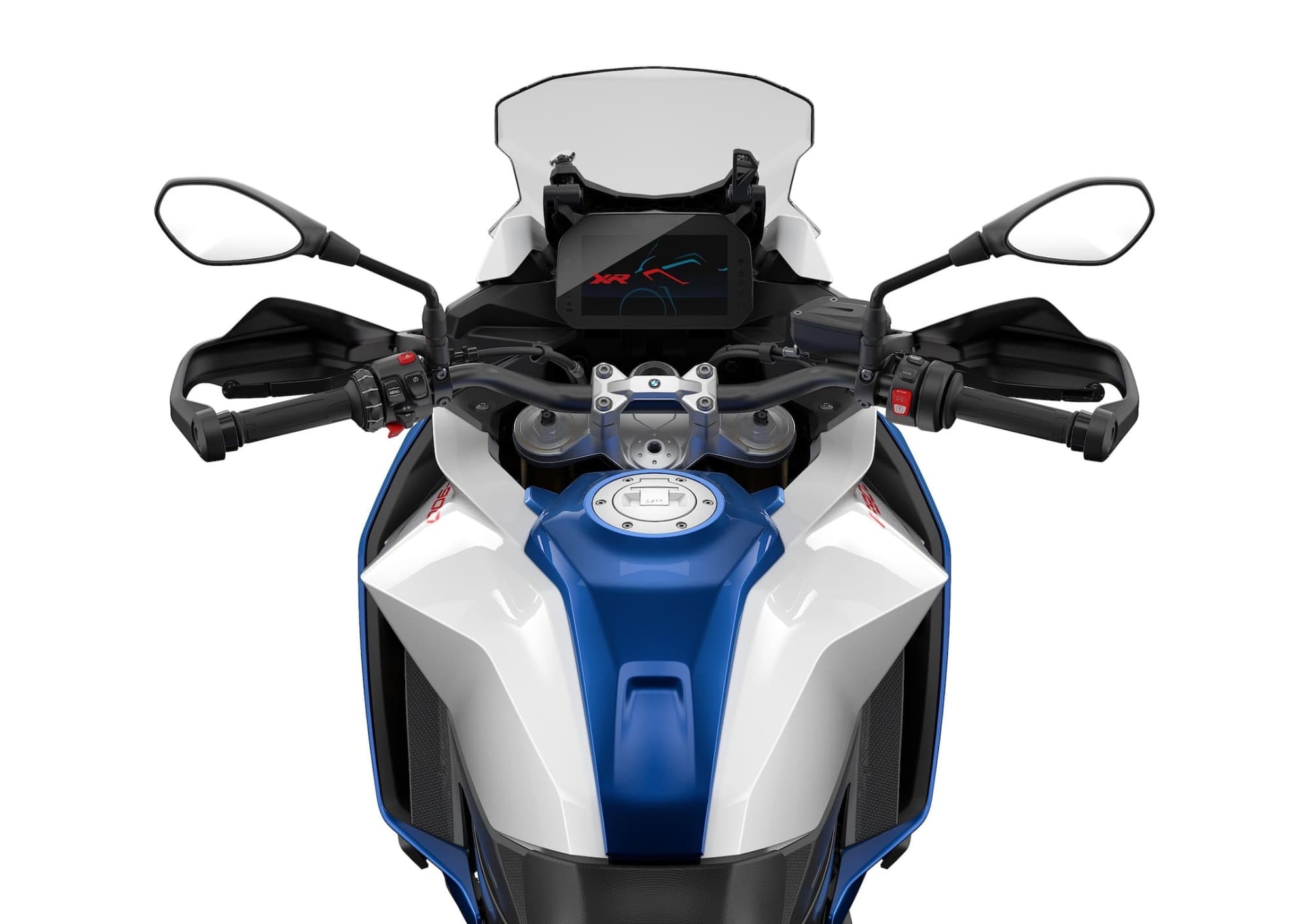 BMW F 900 XR Review: The Sleeper 9 2025 BMW F 900 XR Sport cockpit with hand guards, TFT display, and windscreen