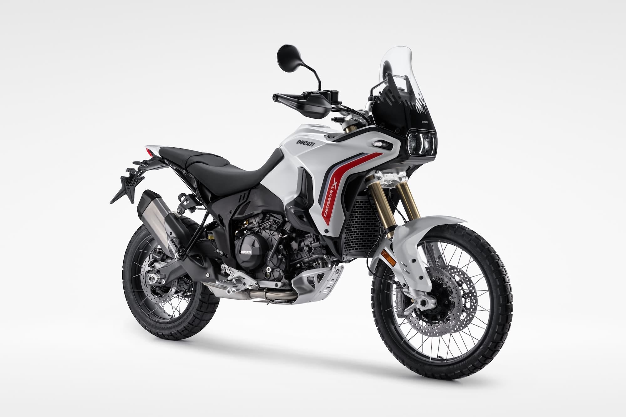 Ducati DesertX Buyer's Guide 8 2026 Ducati DesertX V2 right-front three-quarter studio view