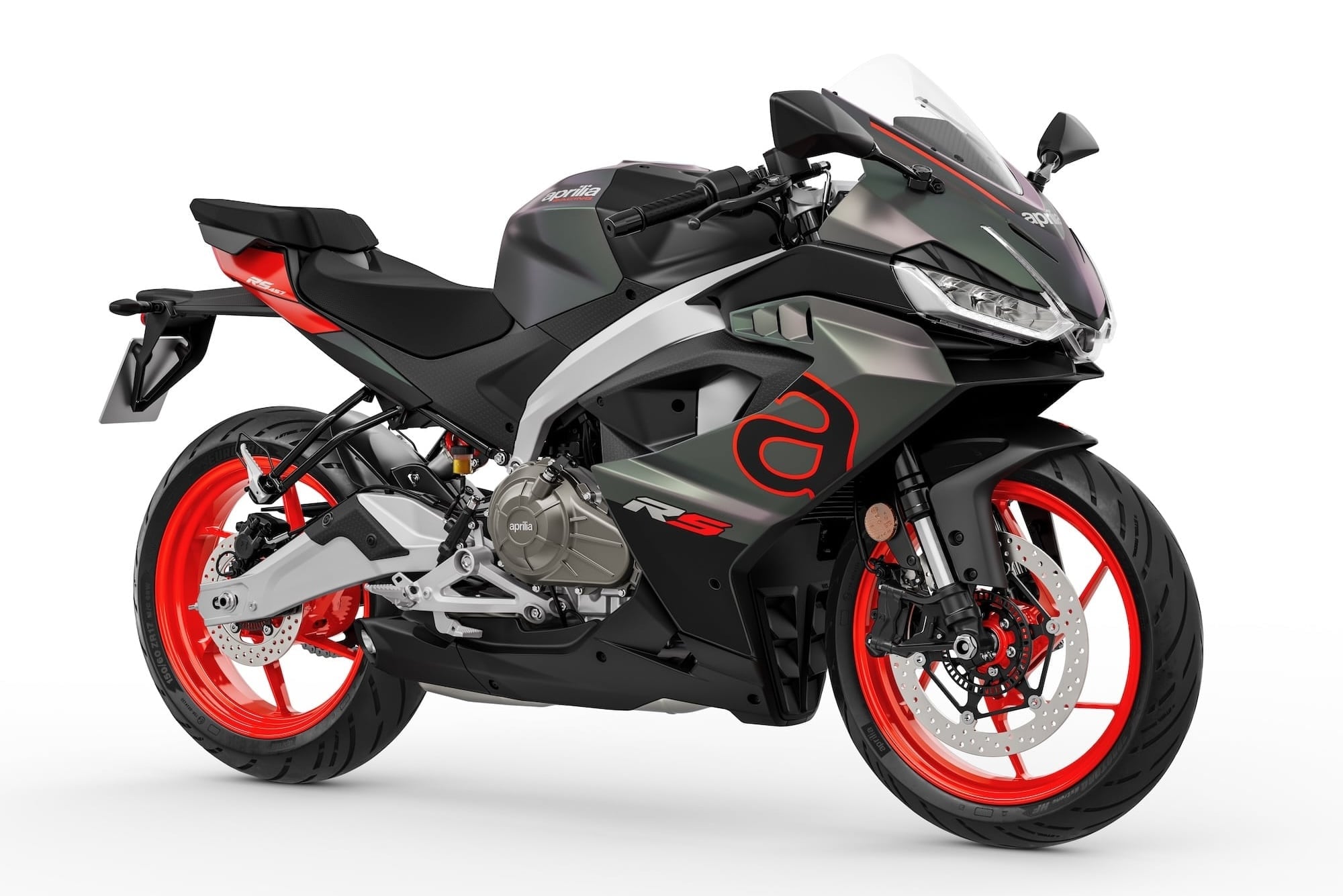 Aprilia RS 457 — More than the Sum of its Parts 10 Aprilia RS 457 Prismatic Dark in right three-quarter studio view