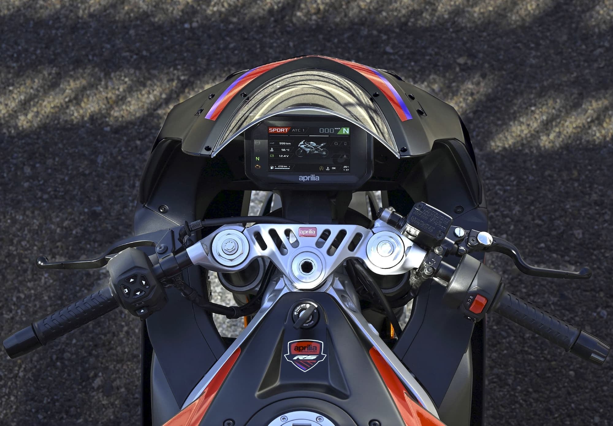 Aprilia RS 457 — More than the Sum of its Parts 4 Aprilia RS 457 cockpit and colour TFT instrument display