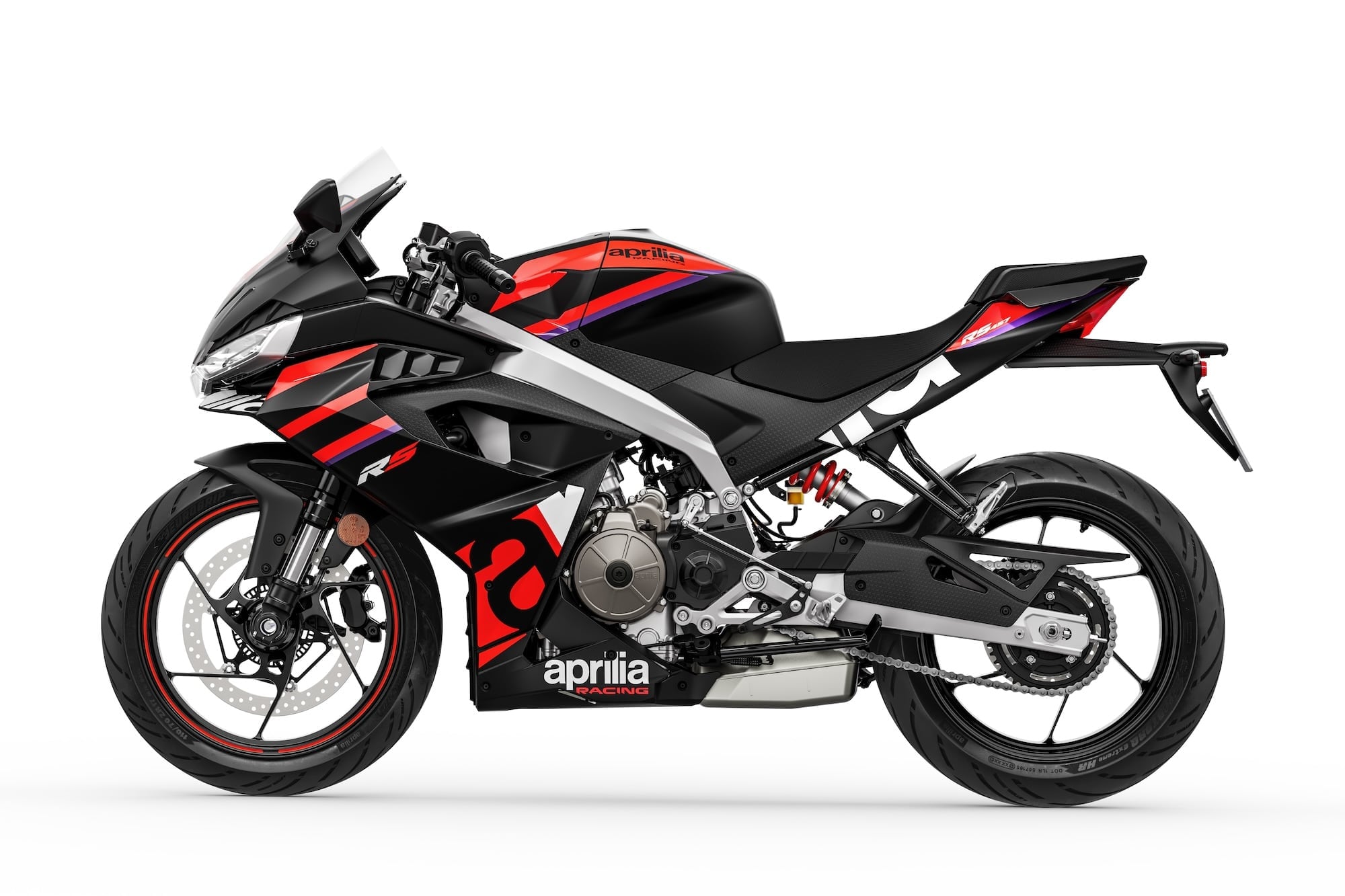 Aprilia RS 457 — More than the Sum of its Parts 8 Aprilia RS 457 Racing Stripes from the left side in studio light