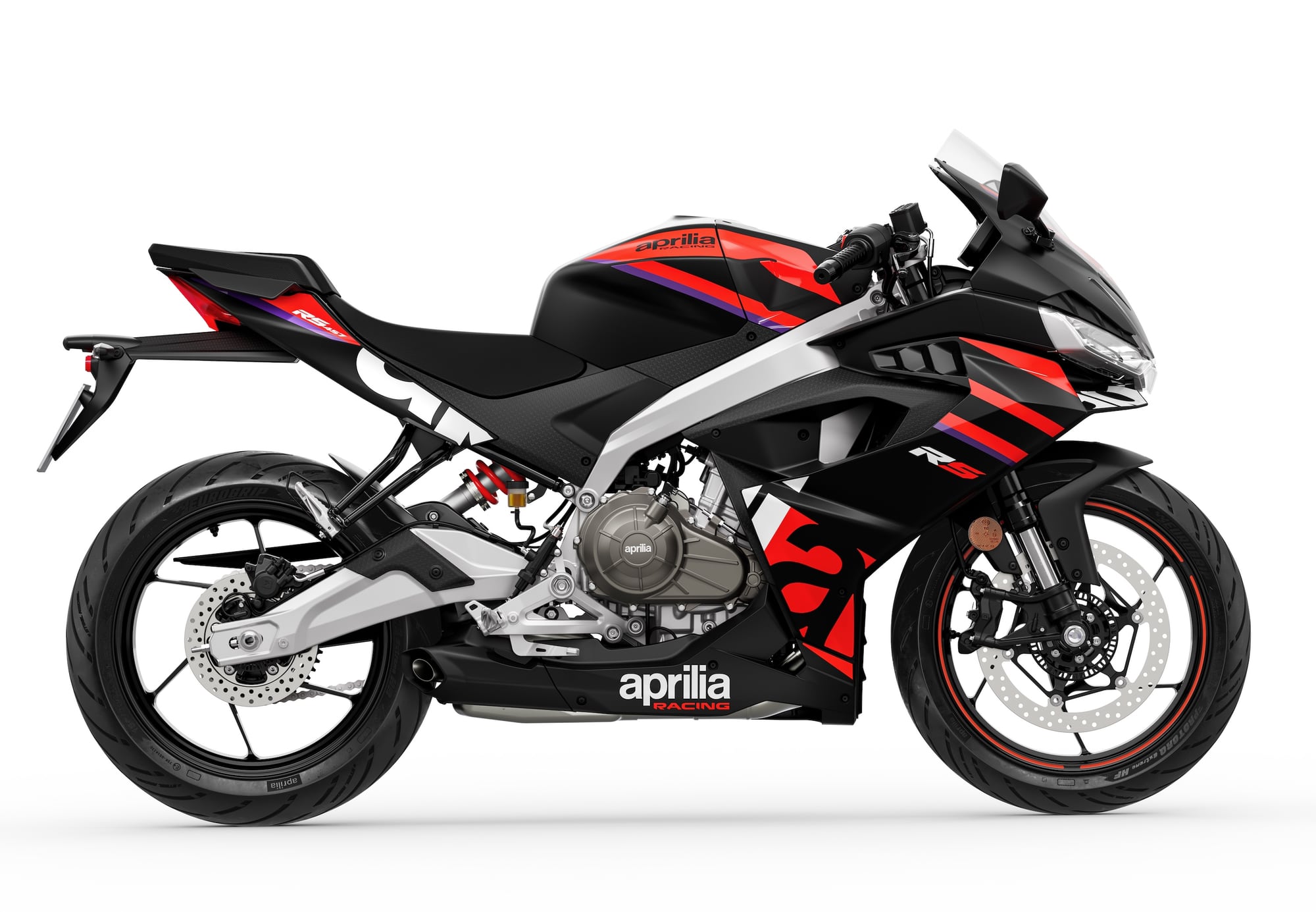 Aprilia RS 457 — More than the Sum of its Parts 2 Aprilia RS 457 Racing Stripes from the right side in studio light
