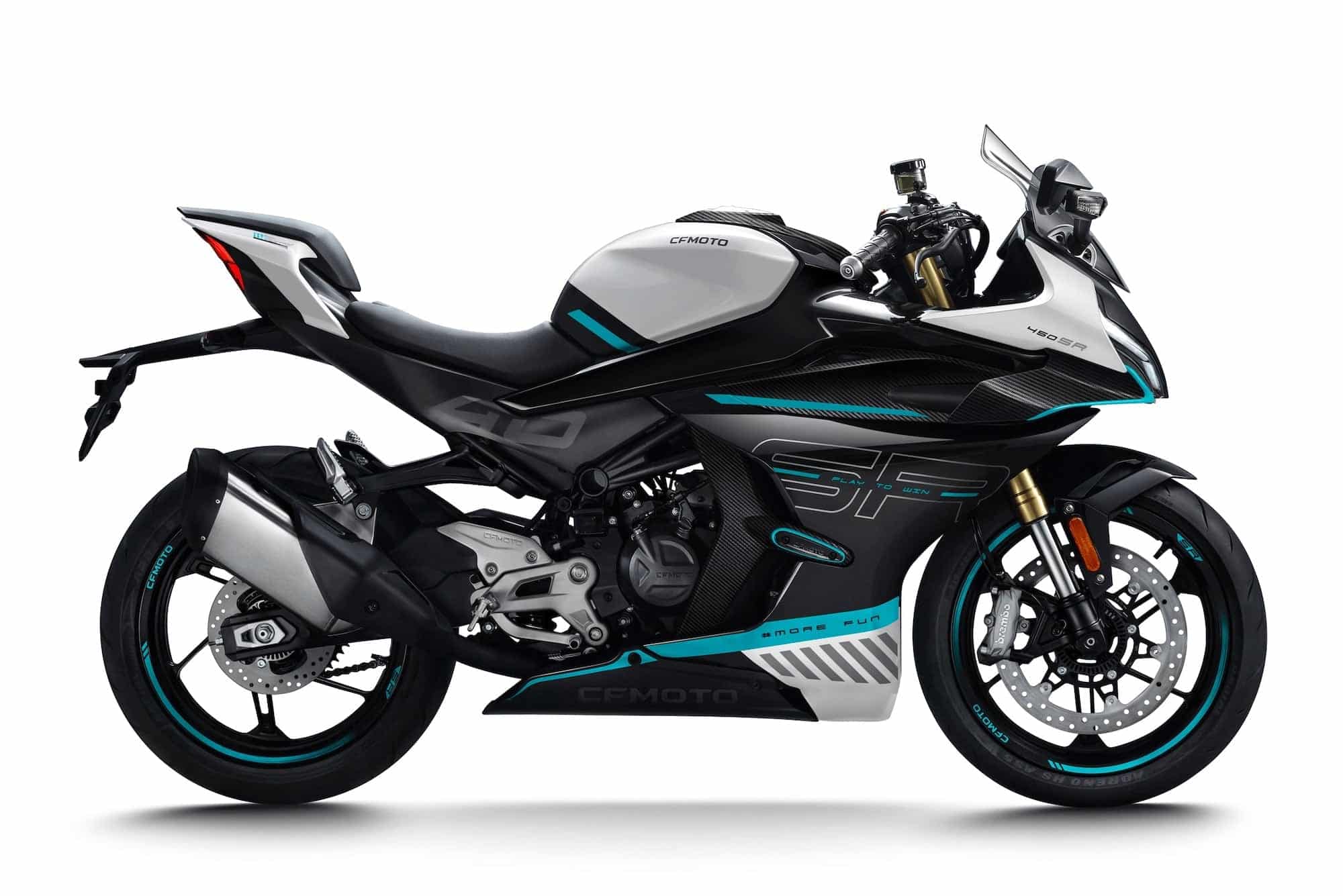 Kawasaki Ninja 300, 400, Ninja 500, Z300, Z400, and Z500 — Complete Buyer’s Guide 23 White and black CFMOTO 450SR, sold as the 450SS in some markets, viewed from the right side