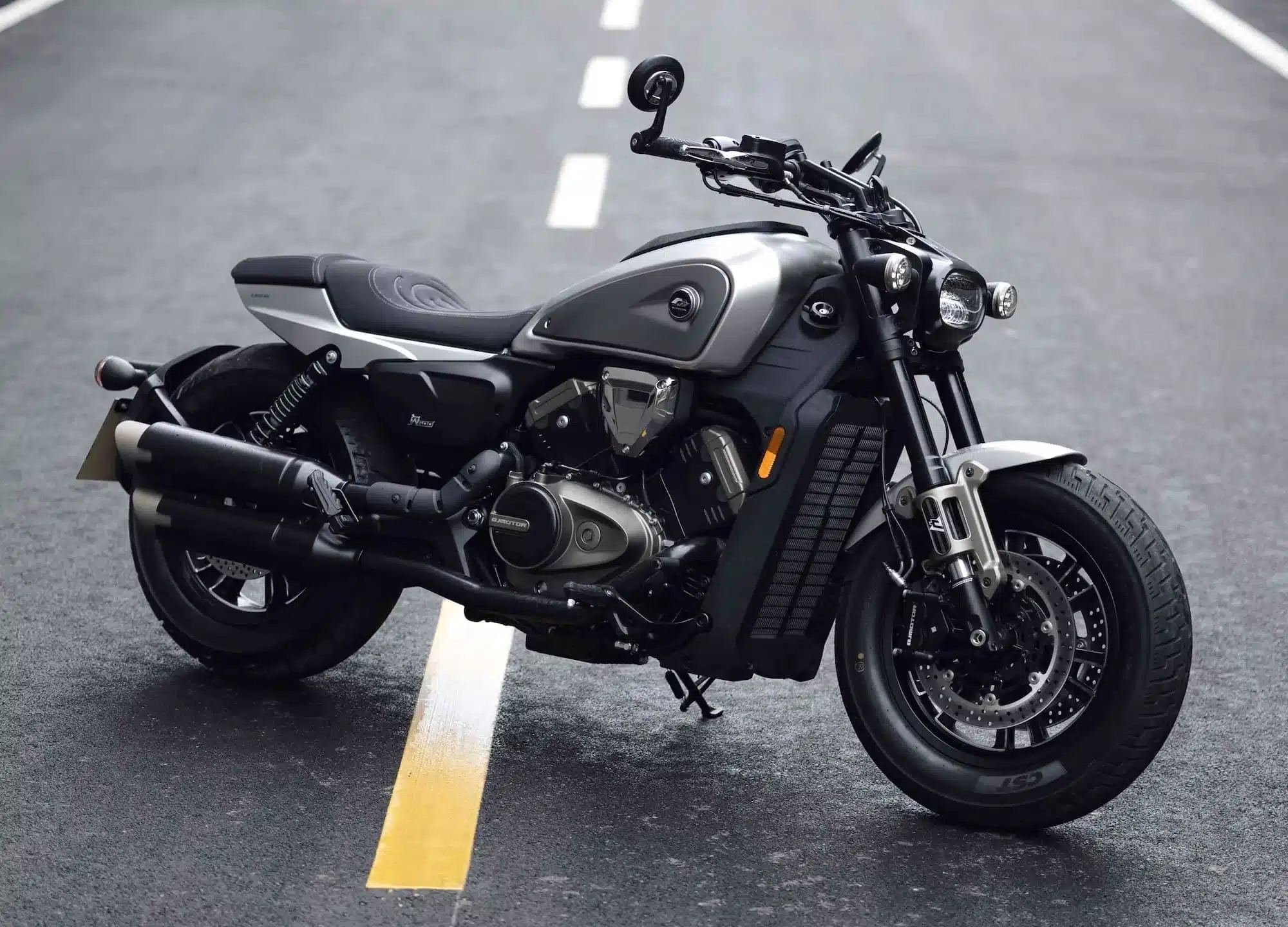 All the V4 Motorcycles You Can Buy New or Used (2026) 16 QJMotor SRV 600V V4 cruiser, right-front three-quarter view