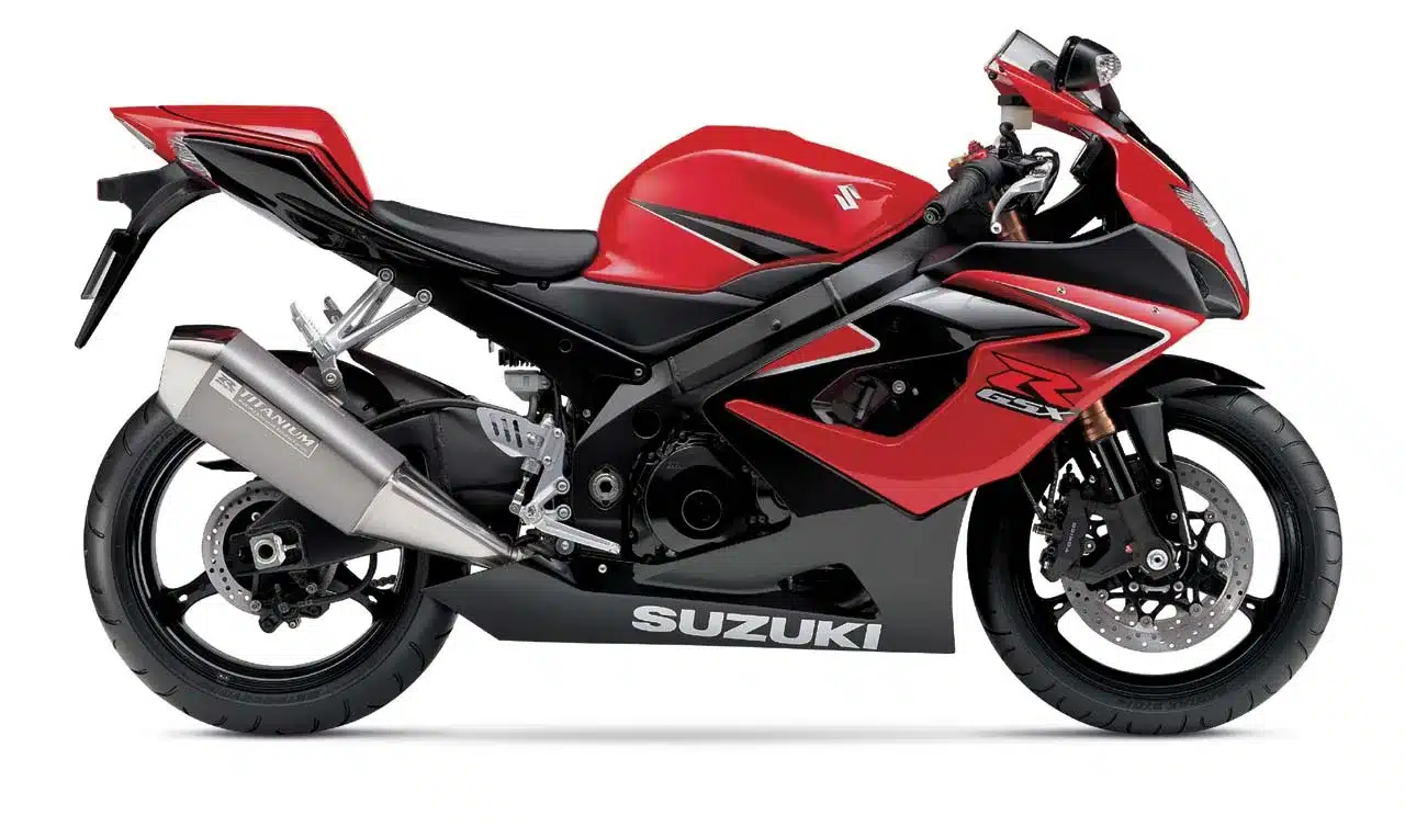 The K5 Suzuki GSX-R1000 — The Legend of Godzilla 7 2006 Suzuki GSX-R1000 K6 in red and black, right-side profile
