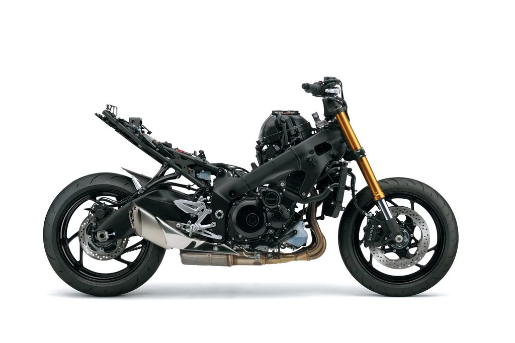 Godzilla Reborn: The Suzuki GSX-S1000 Series 6 Stripped chassis of first-generation Suzuki GSX-S1000