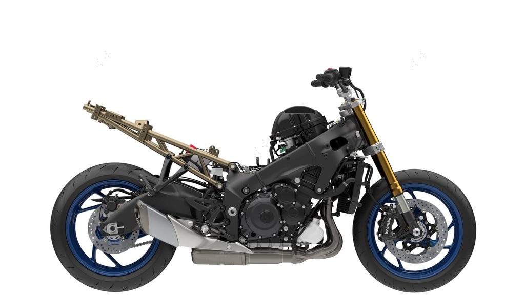 Godzilla Reborn: The Suzuki GSX-S1000 Series 16 Suzuki GSX-S1000GT chassis and engine without bodywork