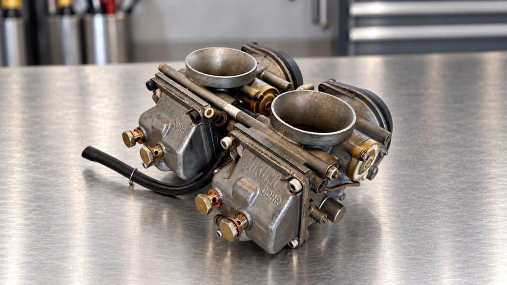 The Case for Carburettors in Motorcycles 1 Pair of Mikuni carburettors removed from a Ducati Monster M900