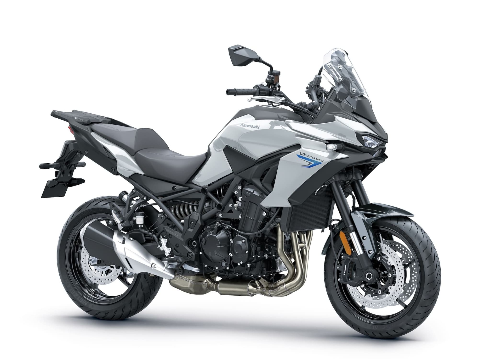 2027 Kawasaki Versys 900 — Radar Cruise Comes to the Middleweights 4 White Kawasaki Versys 900 studio photograph