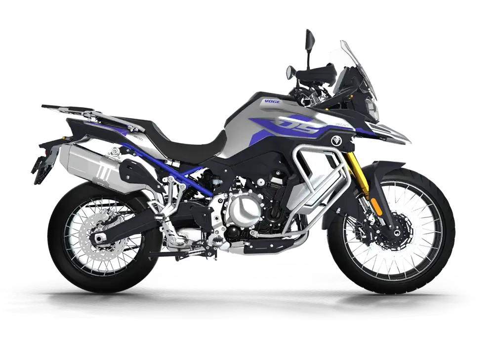 Who Is Voge? Loncin, BMW and the Bikes It Makes 2 Blue Voge DS900X adventure motorcycle, right-side studio view